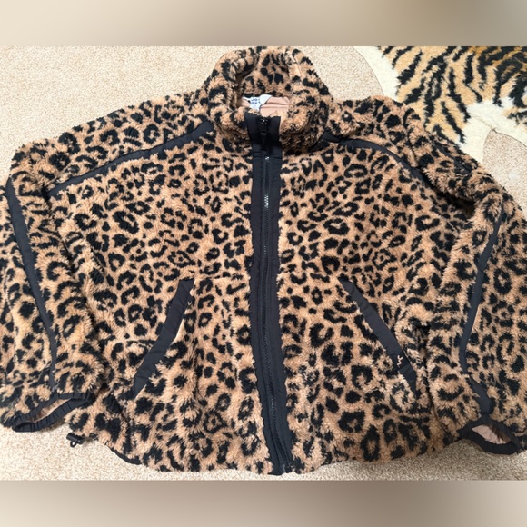 JoyLab Leopard Print Zip Up - Picture 1 of 2